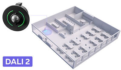 датчик DA2-SEN301BK с поддержкой протокола DALI 2